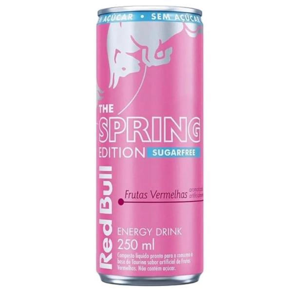 Red Bull Energético, Spring Edition, Frutas Vermelhas, Sem Açúcar 250ml